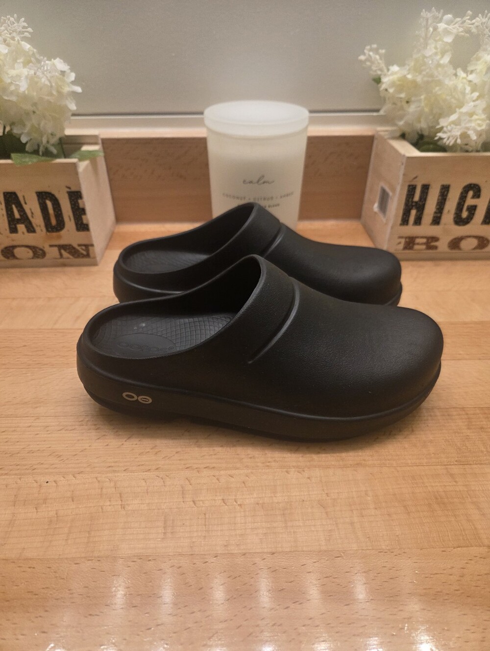 OOFOS OOcloog Black Recovery Clogs Womens Size 5